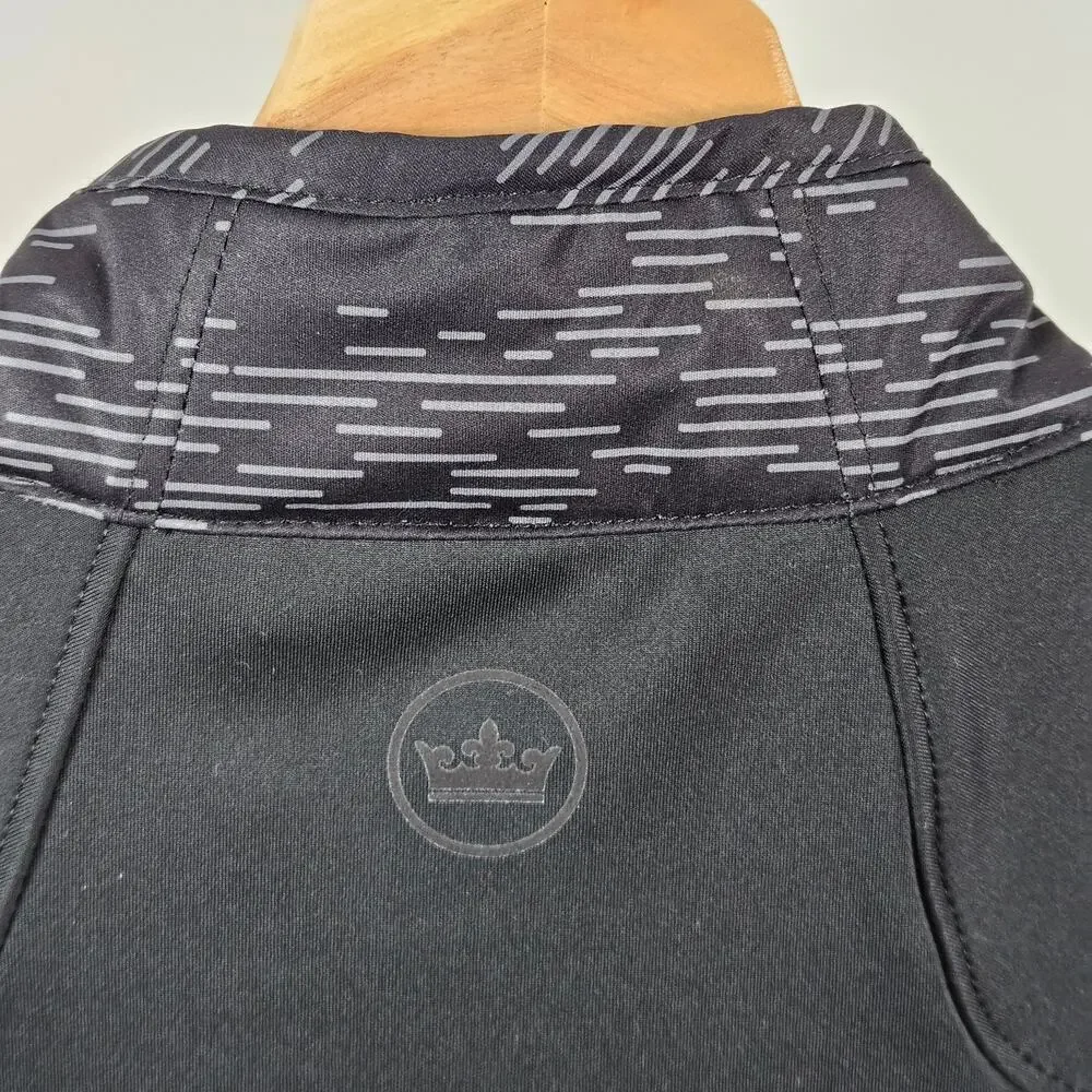 Peter Millar Youth Performance Golf Merge Elite Black Zip-Up‎ Jacket | Large